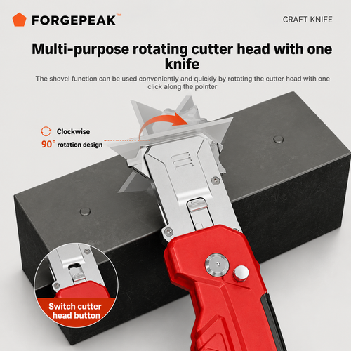 ForgePeak DX-2 Folding Utility Knife & Scraper (2-in-1)